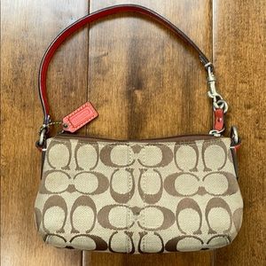 Coach Signature Canvas Wristlet